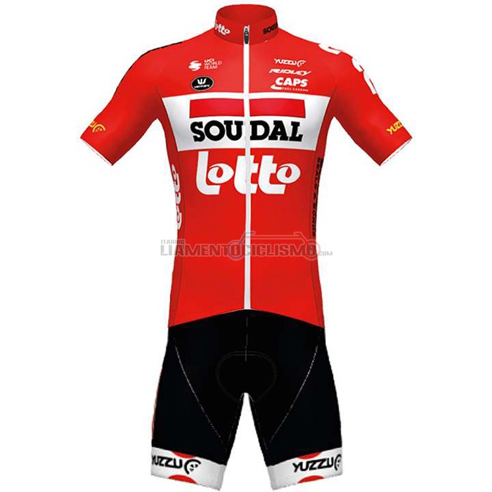 Abbigliamento Ciclismo Lotto Manica Corta 2020 Soudal Rosso